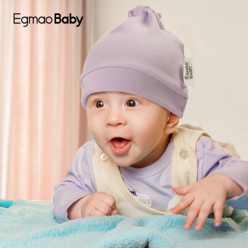 Gorros 100% algodón orgánico para bebés recién nacidos - Gorro anudado suave para bebés de 0 a 6 meses